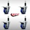 Service Caster 3.5'' SS Blue Poly Swivel 1-1/8'' Expanding Stem Caster Set Total Lock Brake, 4PK SCC-SSEXTTL20S3514-PPUB-BLUE-118-4 - alternate 3